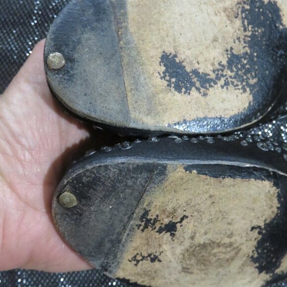 VALENTINO GARAVANI Black Rhinestone Embellished Ballet Flats driving loafers - Picture 13 of 14